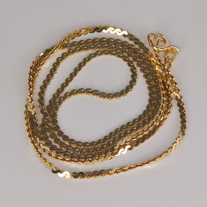 estate yellow gold chain serpentine link