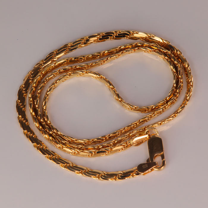 estate chain yellow gold flat rope style