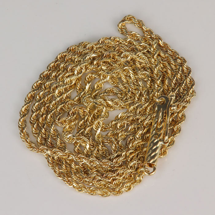 Rope chain in yellow gold estate piece