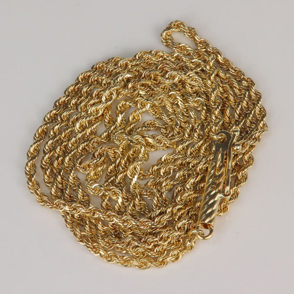 14K Yellow Gold Rope Chain 24