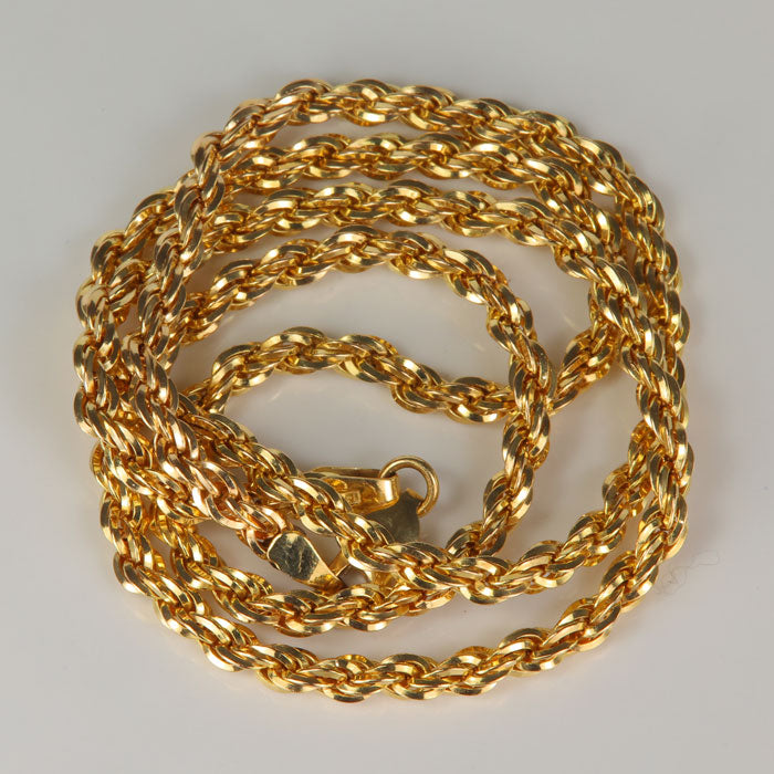 estate yellow gold rope chain