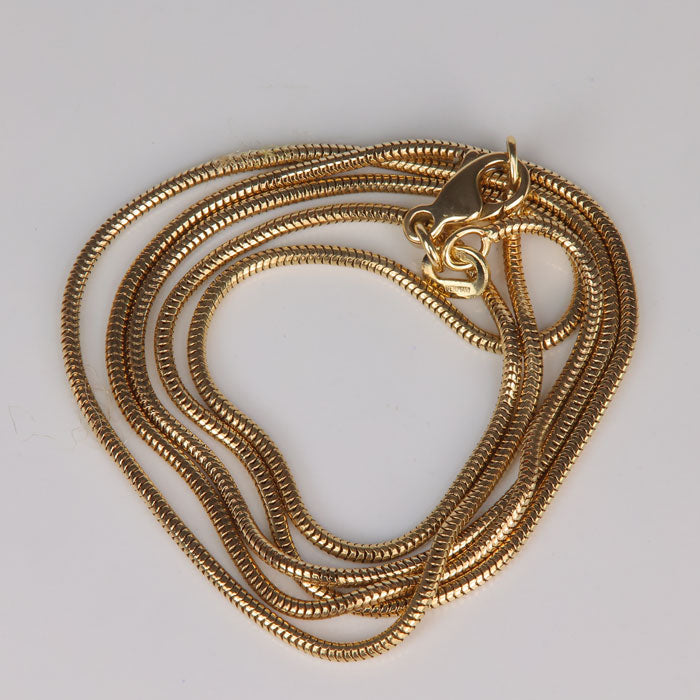 yellow gold estate snake link chain 