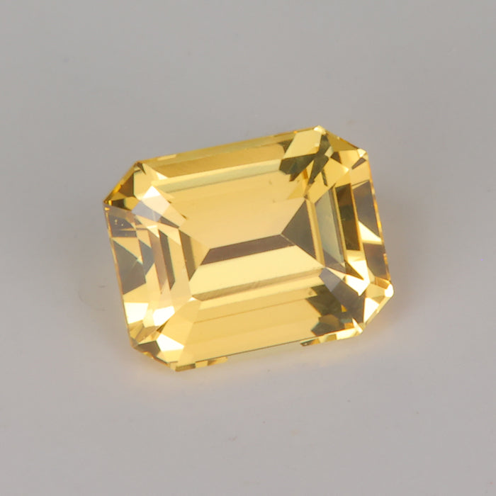 emerald cut yellow sapphire from Sri Lanka