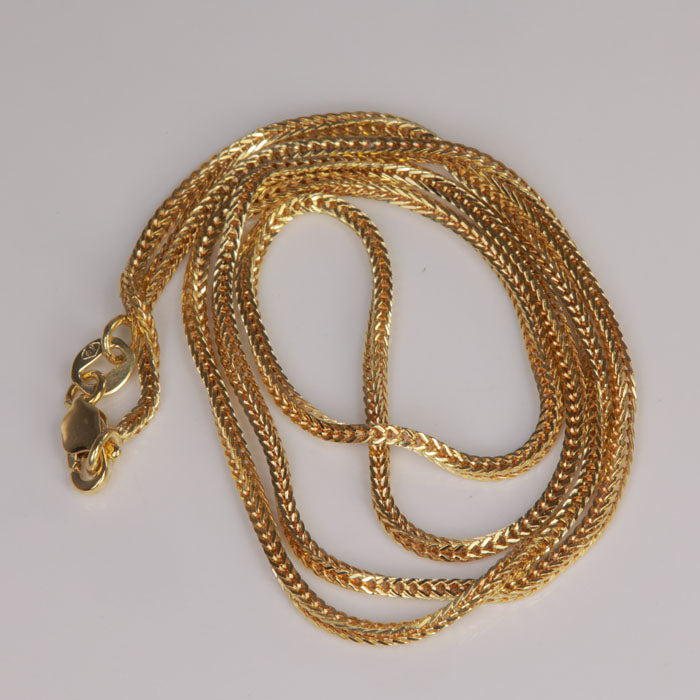 14K Yellow Gold Foxtail Chain 19