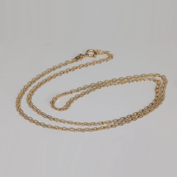 doubled small link necklace gold