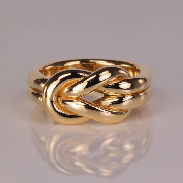 yellow gold estate knot ring 