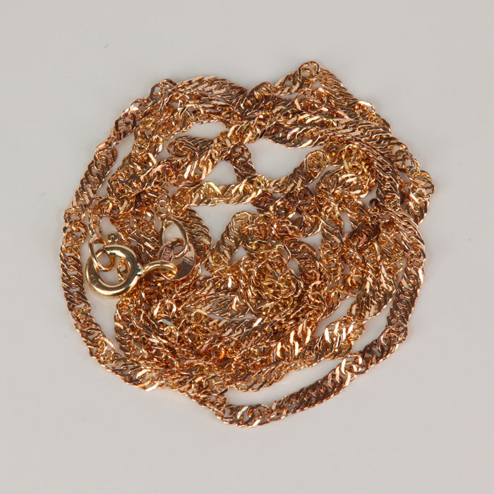 vintage yellow gold rope chain
