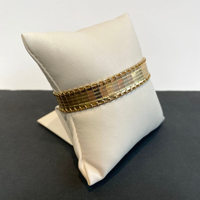 14k yellow gold watch link band bracelet