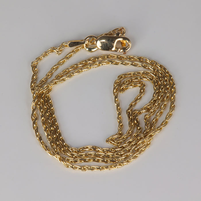 wheat link chain in yellow gold 14k