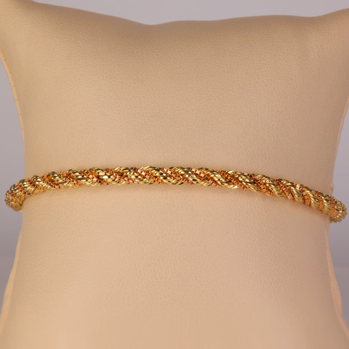 estate bracelet with yellow gold rope chain and rose gold box link chain
