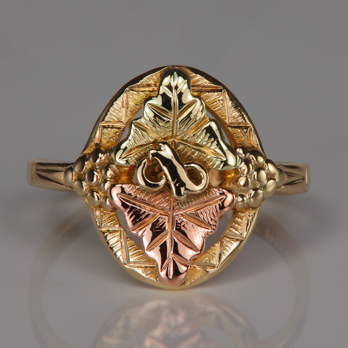 estate yellow and rose gold Black Hills ring