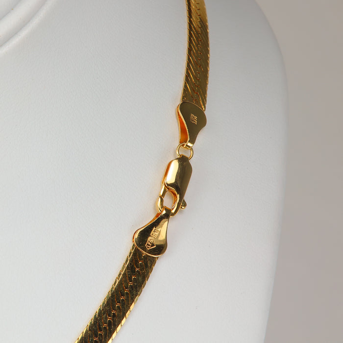 yellow gold lobster clasp necklace
