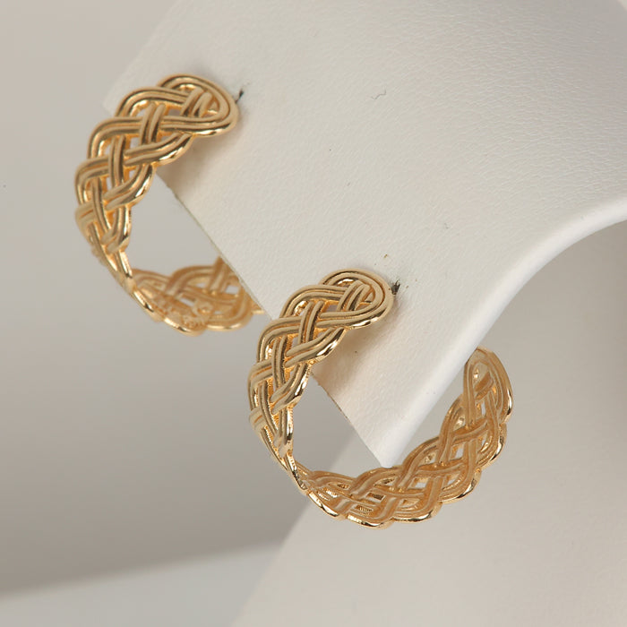 gold braided hoops