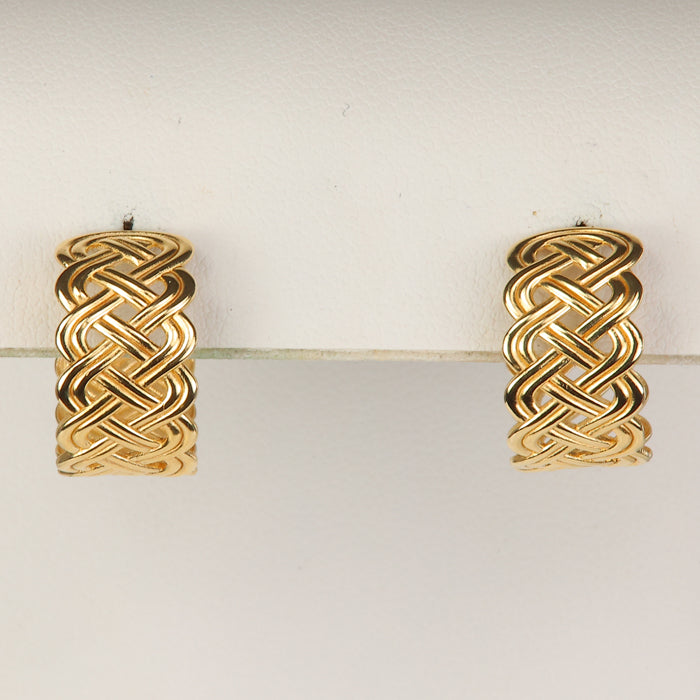 gold estate earrings celtic design