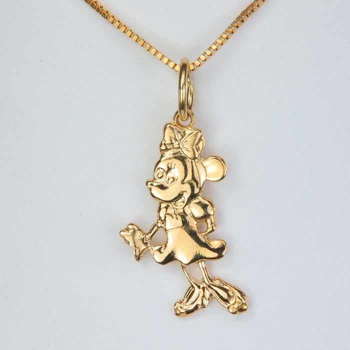 Minnie Mouse estate charm pendant in gold