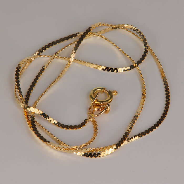 estate gold chain with S links