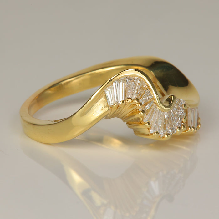 gold and diamond abstract shape Jose Hess ring