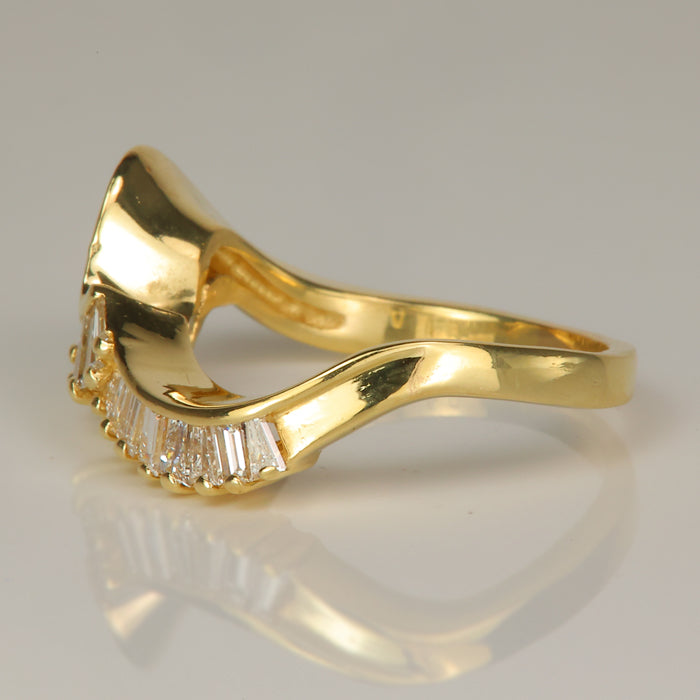 gold and diamond abstract shape Jose Hess ring