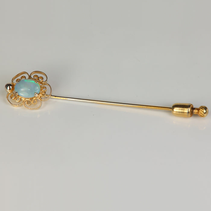 australian opal and gold stick pin