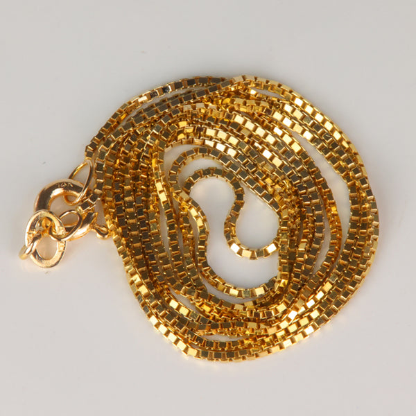 14K Yellow Gold Box Link Chain 19