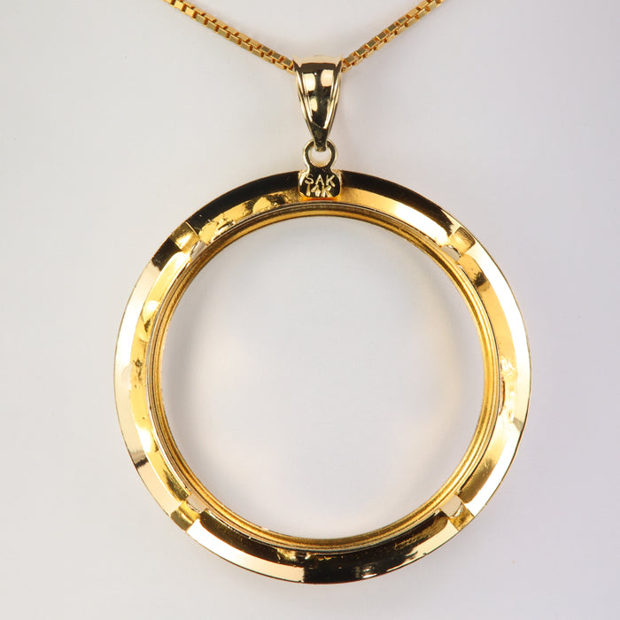 open coin holder pendant