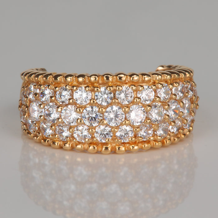 estate yellow gold and cubic zirconia ring