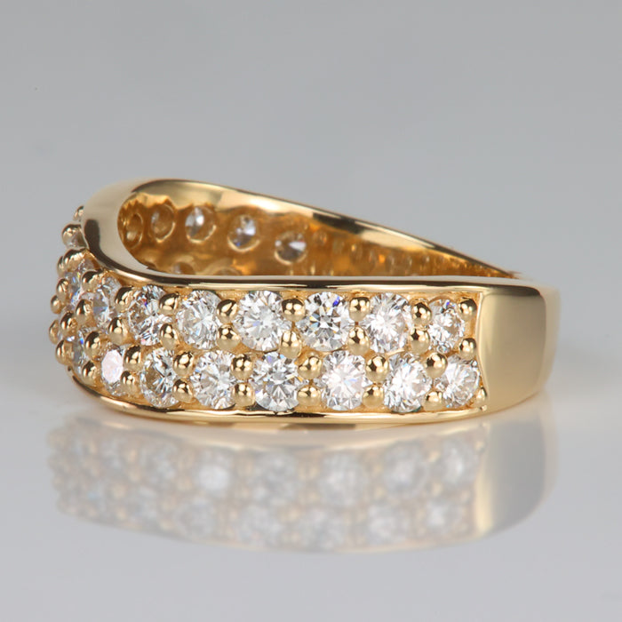 gold ring with diamonds