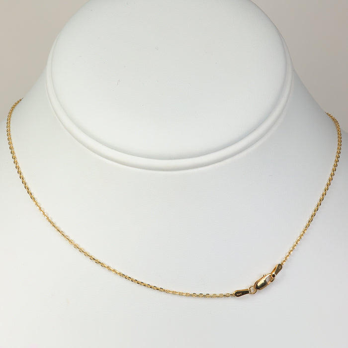 yellow gold cable chain diamond cut