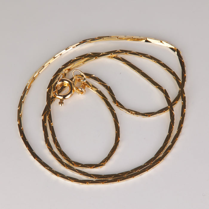 yellow gold cobra link chain