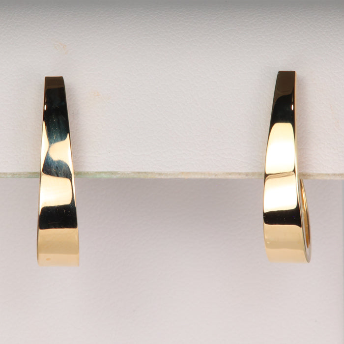 yellow gold estate earrings