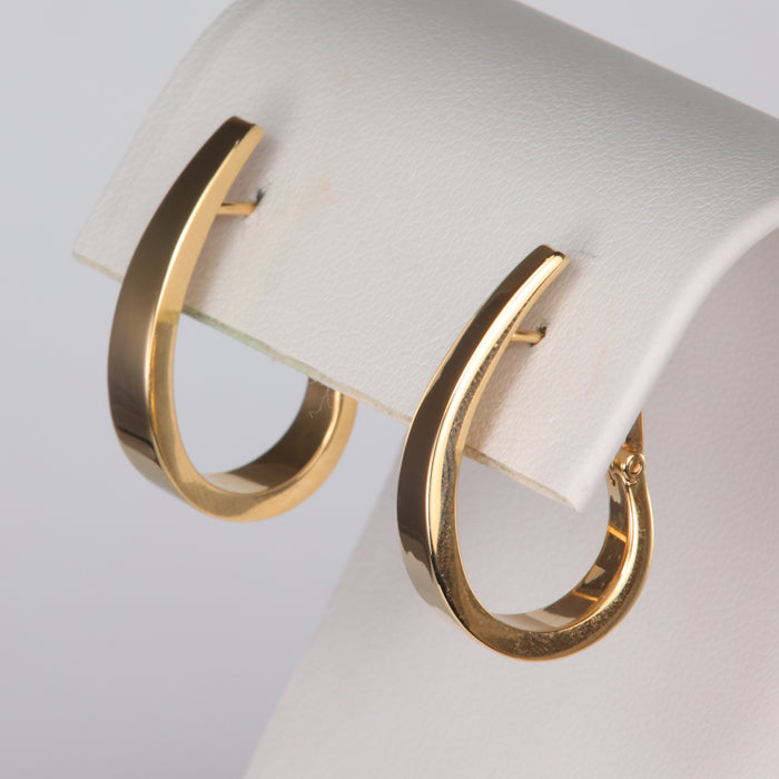 lever back estate yellow gold earrings