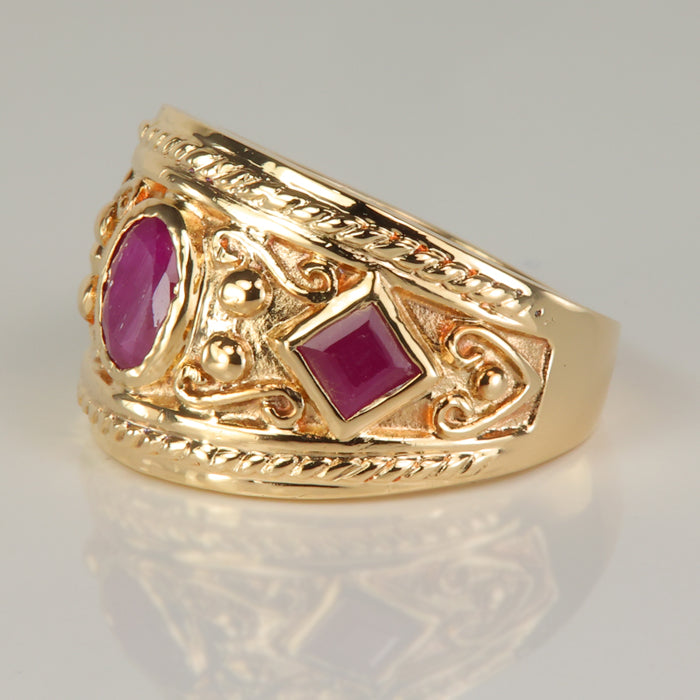 bezel set ruby vintage ring