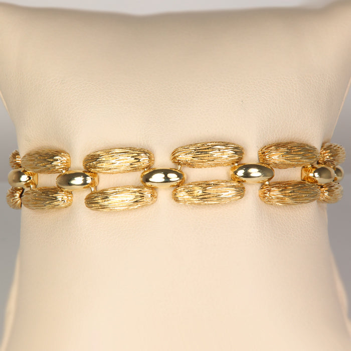 estate yellow gold panther link bracelet