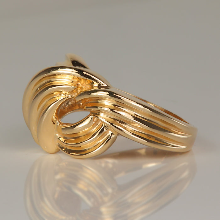 knot look gold ring