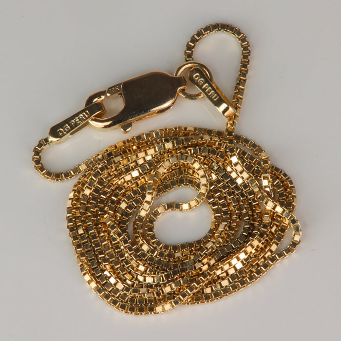 10K Yellow Gold Box Link Chain 17"