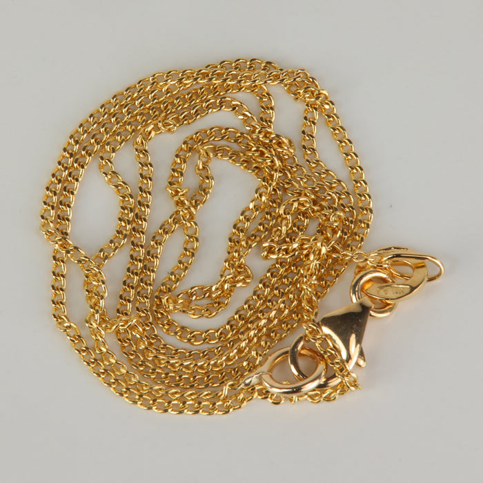 18k yellow gold mini curb link chain