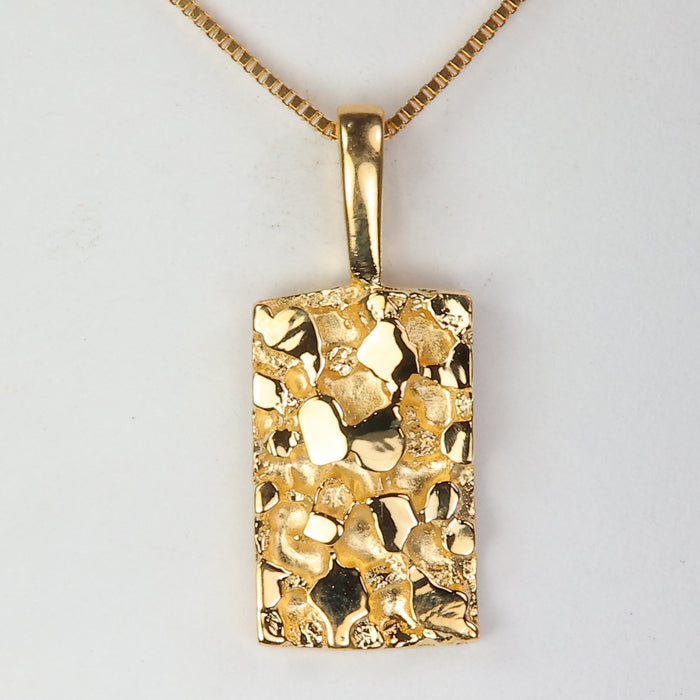 gold nugget style estate pendant