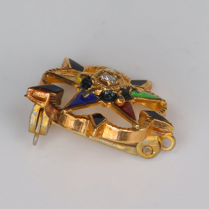 estate pin eastern star with diamond