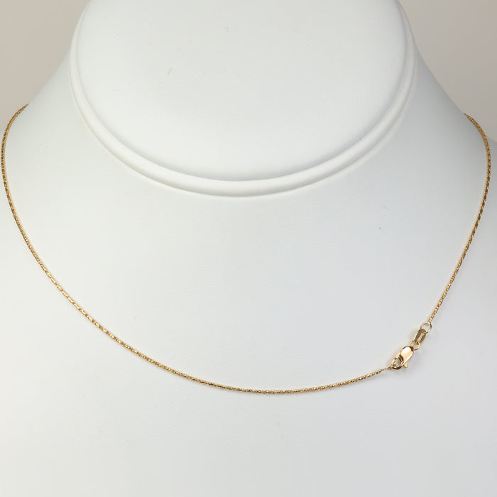 yellow gold raso chain 18"