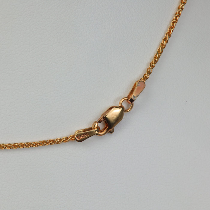 spiga link yellow gold chain and clasp