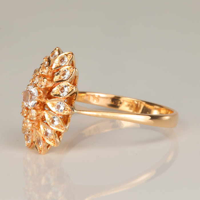 yellow gold topaz gem ring
