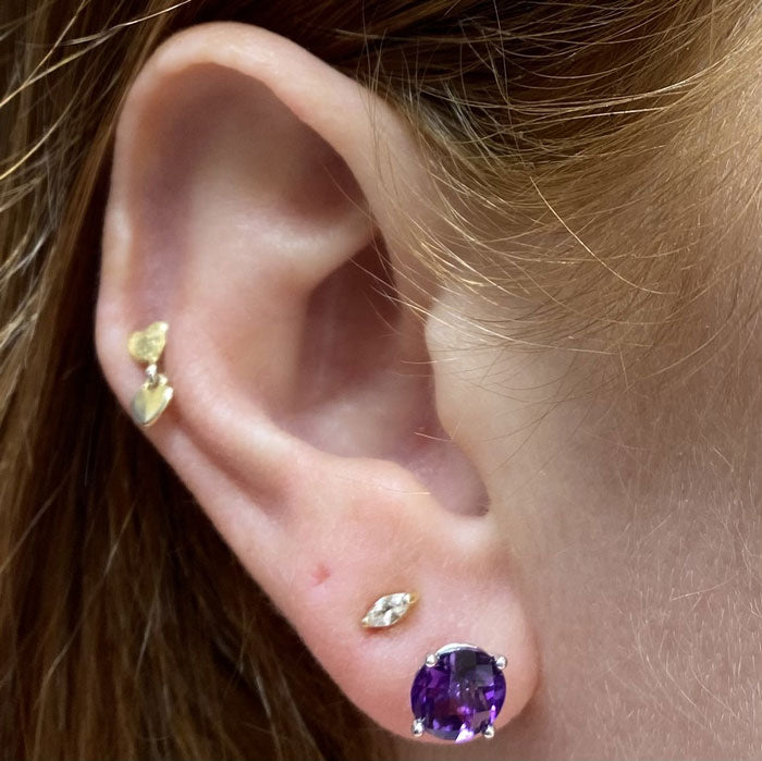 amethyst stud earrings