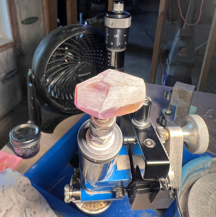 ametrine faceting before 