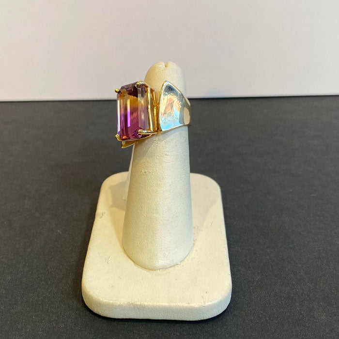 14k Size 9 1/2 Multi Color Gemstone Ring - Ruby Lane