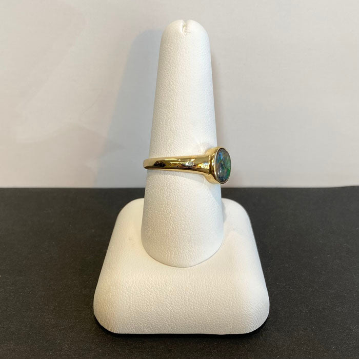 ammolite doublet ring