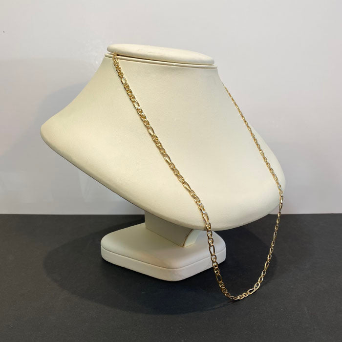 anchor link yellow gold necklace