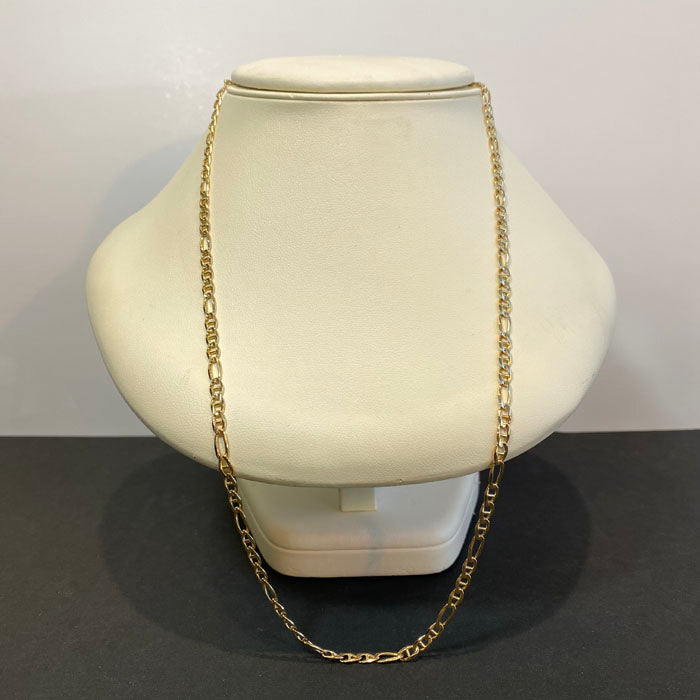 yellow gold anchor link chain necklace