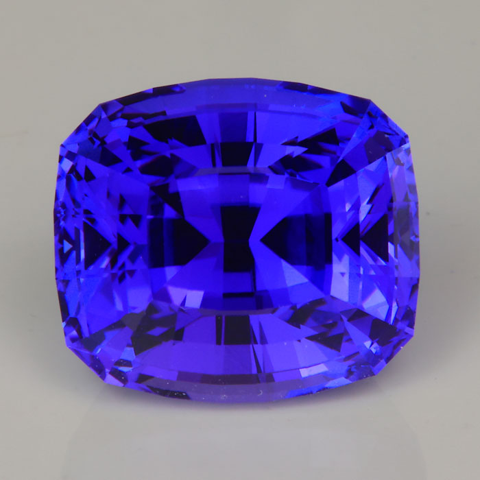 stepped cut antique cushion blue violet tanzanite