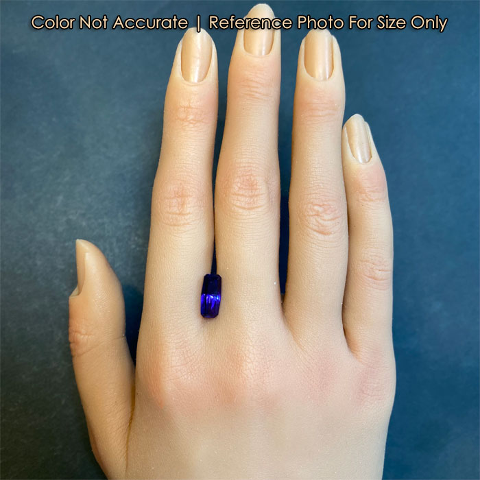 tanzanite gemstone antique cushion cut on hand