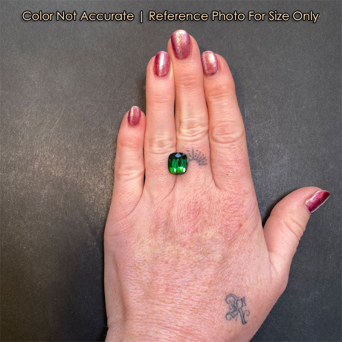 antique cushion tourmaline gem size